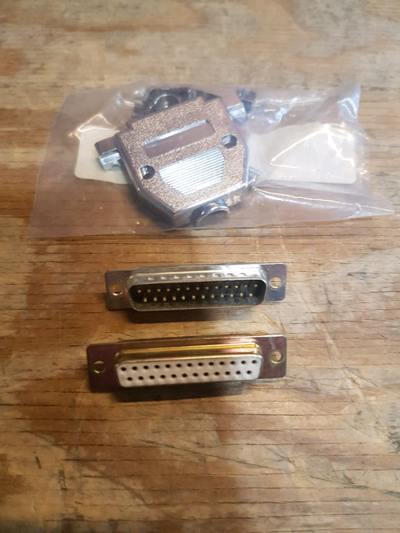 DB25 & DB9 male and female connectors with covers., View more