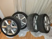  245/40 R18 4 x DUNLOP Wintermax tires +Mags/ Pneu d'hiver +mags