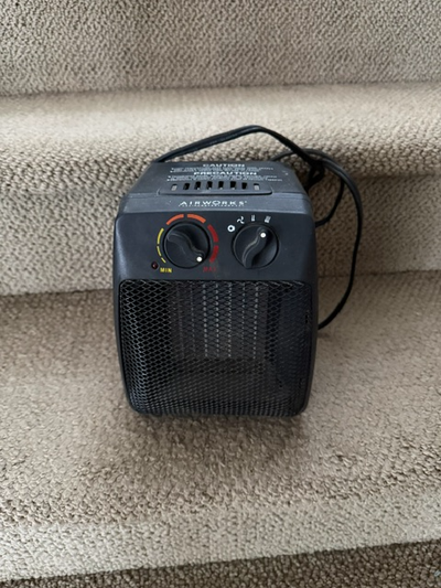 I have for sale an Airworks Compact Portable Ceramic Space Heater. Designed for small indoor spaces...