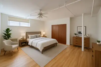 Super loft de 3200 pieds carré centre ville Chicoutimi. Foyer au gaz et terrasse sur le toit.