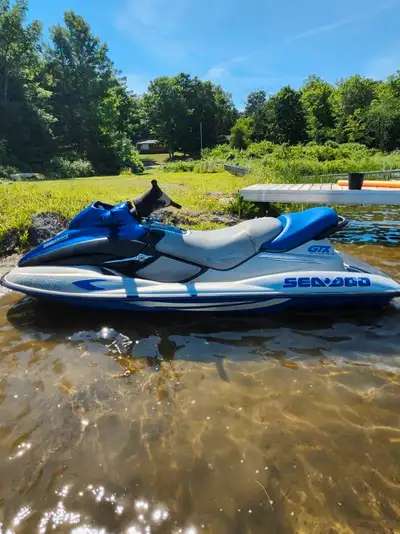 Runs. No trailer, but we have a Seadoo cover for it. Too fast for our liking, so getting rid of it.