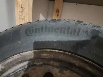 Description Set of 4 Continental Winter Tires mounted on steel rims. Details: Brand: Continental Mod...