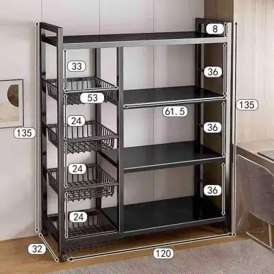 Brand New Storage Metal Shelf 120*32*135cm, View more