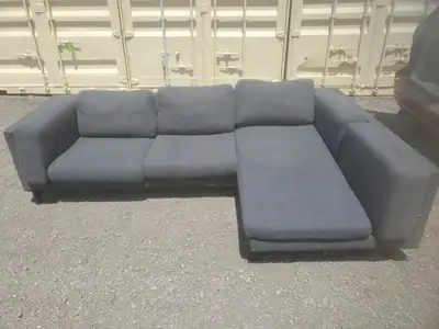 *Free Delivery* Grey Ikea Sectional Couch Sofa w Chaise, View more