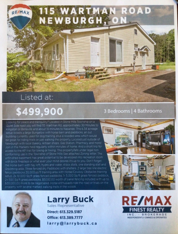 Farm House for sale Houses for Sale Napanee Kijiji