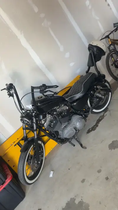 Comes with a stage 1, 2 sets of exhausts, spare seat, small saddle bag, another set of 12” T bars an...