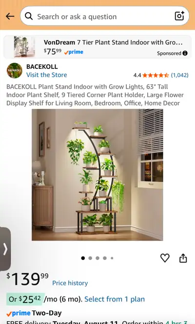 Lighted plant stands, View more