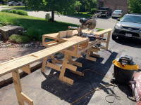 Workbench - portable 4x6 w miter saw, router, table saw stations