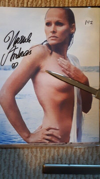Ursella Andress James Bond signed photo - HOT! + Lana Wood