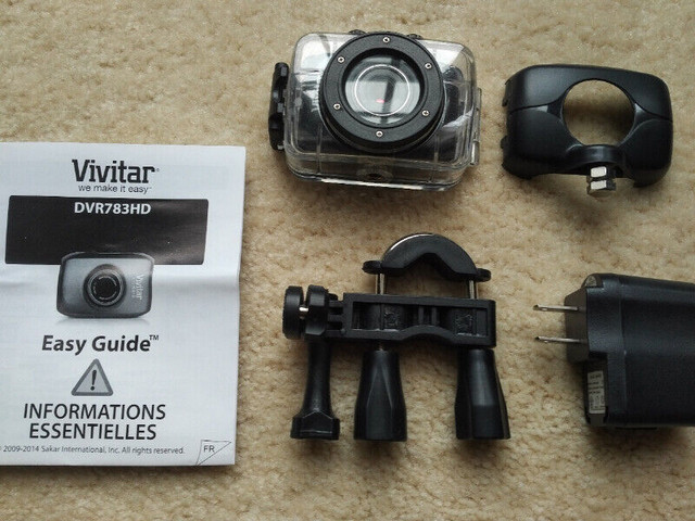 Vivitar DVR783HD 720p Action Camera with accessories in Cameras & Camcorders in Oshawa / Durham Region