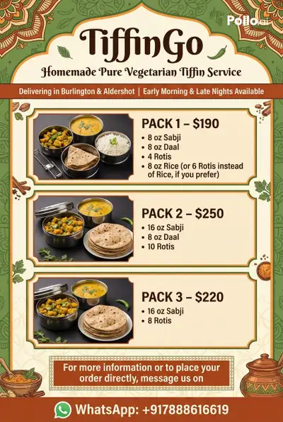 tiffins available in Burlington, View more