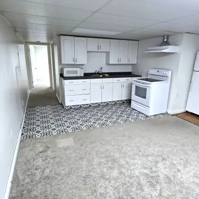 2-bedroom, 1-bathroom basement suite featuring a completely separate entrance. Conveniently situated...