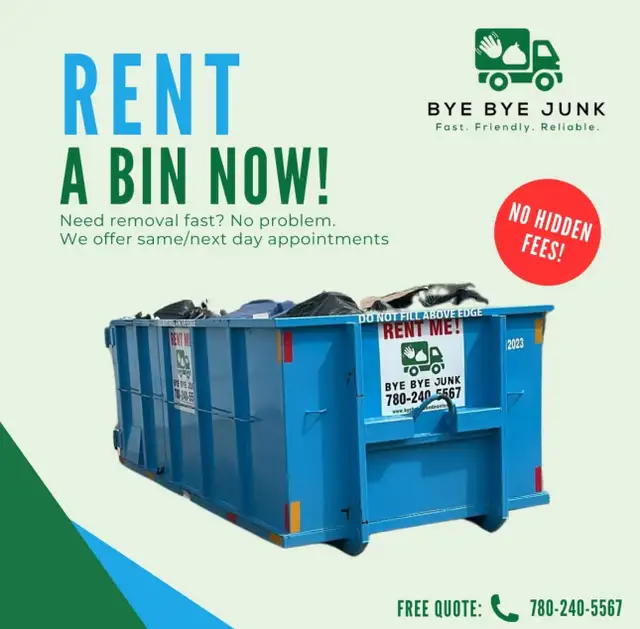 Reliable Same Day Junk Removal  and bins 780-240-556762863711090563121