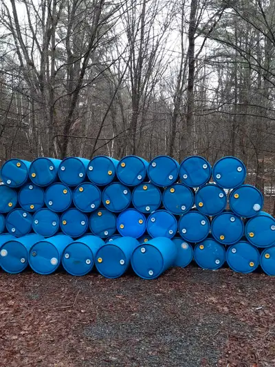 PLASTIC 45 GALLON BARRELS, View more