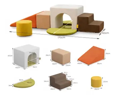 Encourage your little one's imagination and gross motor skill development with this Foam blocks play...