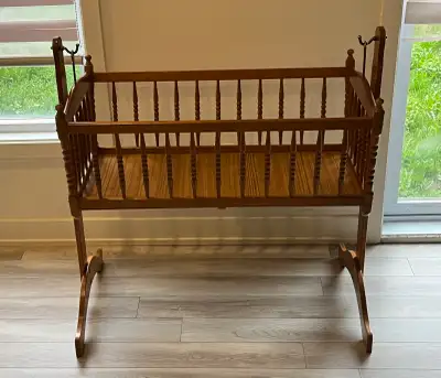 Wooden Bedside  Basset and one high chair, View more