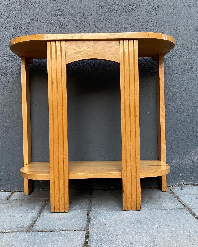 PETITE SIDE TABLE D'APPOINT BOIS CHÊNE RETRO VINTAGE ART DÉCO dans Art et objets de collection  à Ville de Montréal - Image 3