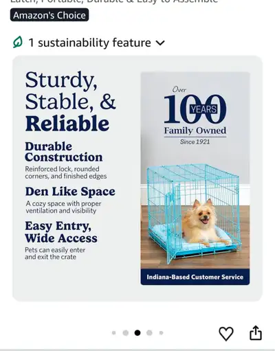 Blue small dog crate, View more