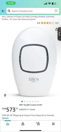 Silk'n Infinity - At Home Permanent Hair Removal for Women and M