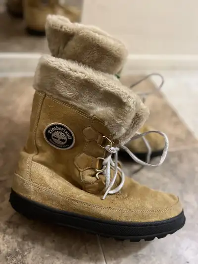 Timberland Tan Suede Winter Boots-Size 9, View more