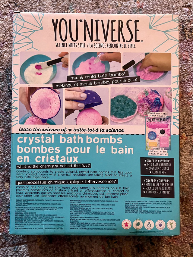 YOUniverse Crystal Bath Bombs Kit in Hobbies & Crafts in North Bay - Image 3