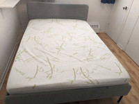 Lit double sommier et matelas 