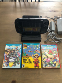 Black 32GB Super Mario Nintendo Wii U bundle 