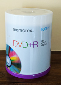 Memorex DVD+R 16x 4.7GB, 100-Pack Spindle (NEW)