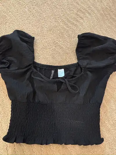 H&M Black Crop Top -  XS - NWOT, View more