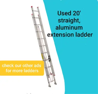 20 foot straight, aluminum  extension ladder
