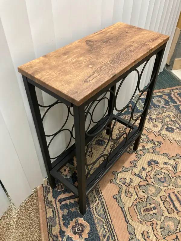 NEW Wine Rack 9 Bottles Black Metal Wood Table Top 24.5x19x8.25" in Home Décor & Accents in City of Toronto - Image 7