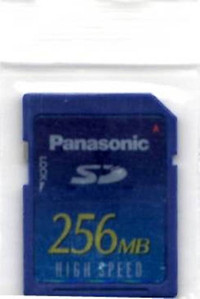 PANASONIC / CARTE SD / secure digital / 256 MB / neuf / 1x /