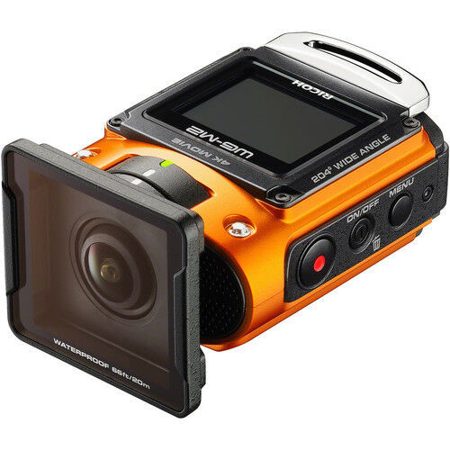 RICOH UHD 4K Action Video Camera 1.5-Inch LCD Orange WG-M2 in Cameras & Camcorders in Burnaby/New Westminster - Image 2