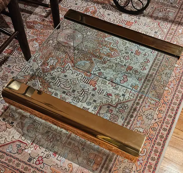 PAIR OF MCM BRASS AND GLASS SIDE TABLES BY LEON ROSEN FOR PACE in Other Tables in City of Toronto - Image 8