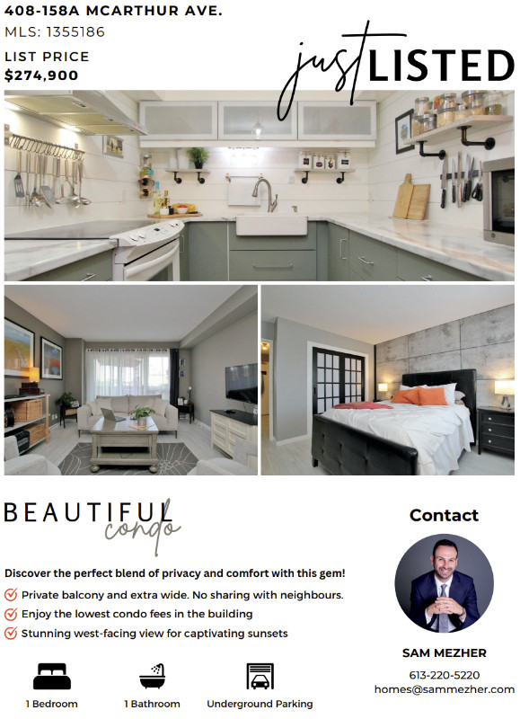 Condo for sale 158 McArthur Ave Condos for Sale Ottawa Kijiji