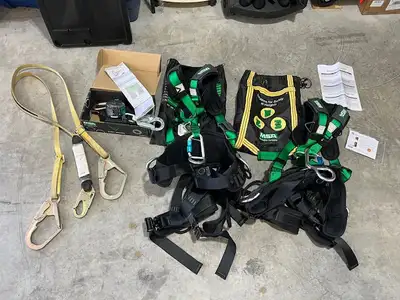 2 New - Large MSA Gravity Suspension Full Body Harnesses. MSA Item No. 10150455 (706.70 ea. in store...