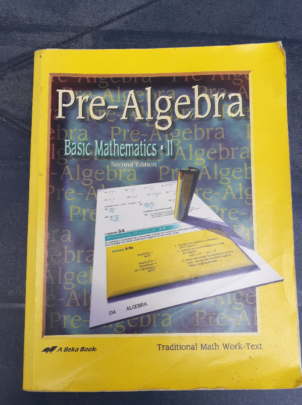 Pre-Algebra: Basic Mathematics II/Traditional Math Work-Text in Textbooks in City of Halifax