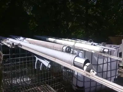 R V AWNINGS ALOT OF DIFFERENT SIZES COMPLETE WITH ARMS 300$ AND UP ALSO AWNING PARTS 20$ AND UP text...