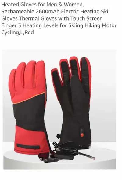 Heated Gloves for Men & Women, Rechargeable 2600mAh Electric L, View more