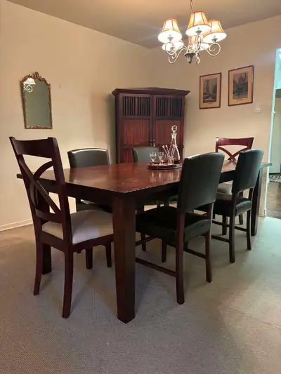 Gorgeous Solid Wood Pier 1 Dining Set – 7ft Table & 6 Chairs!, View more