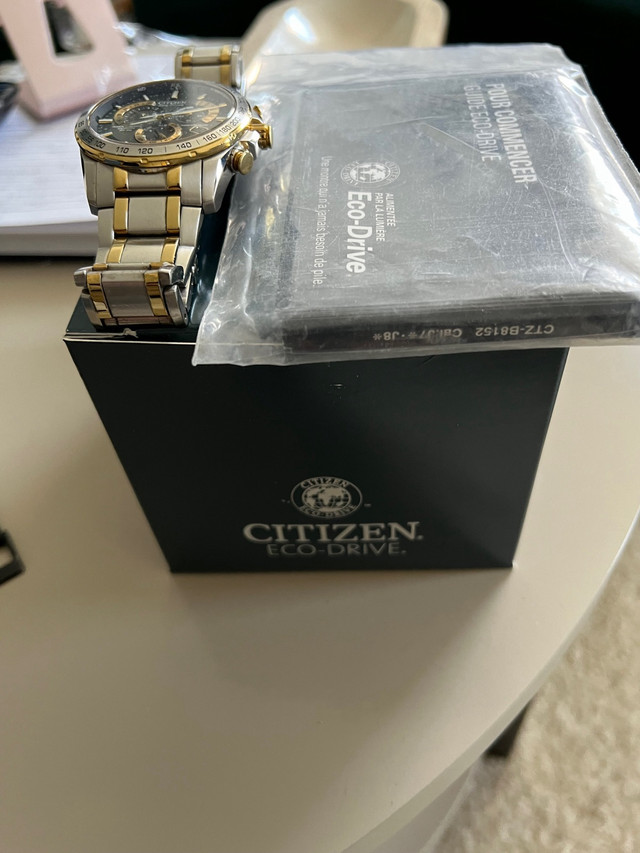 Citizen eco-drive quartz 42mm montre pour homme porter 5 fois pa dans Bijoux et montres  à Laval/Rive Nord - Image 3