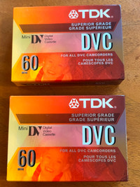 Mini digital video cassette. TDK superior grade DVC