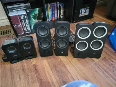 3 sets of computer speakers, View more