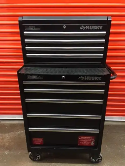 Tool Box Husky 2 pieces with Cast Iron Wheels Life Time Warranty, View more