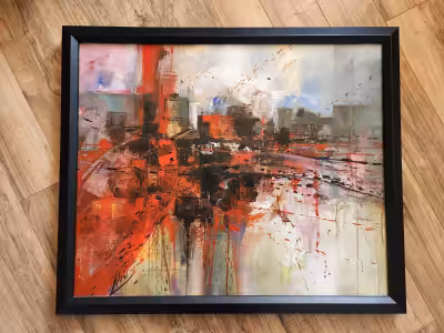 Abstract wall ART / wall PAINTING for sale. Commissioned oil painting on canvas. Circa November 2013...
