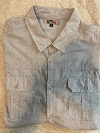Rivet 61 Men’s Grey short sleeved dress shirt size Large