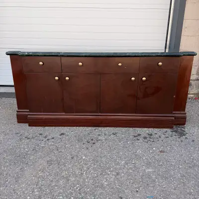 Wooden Sideboard Buffet Cabinet Marble Top, View more