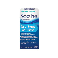 BAUSCH + LOMB SOOTHE DRY EYES 15ML - NEW, BOX IS DISTRESSED
