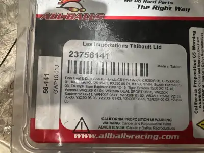 All balls forkseals #56-141. Kit will work with other similar vintage MX bikes. I thought it would w...
