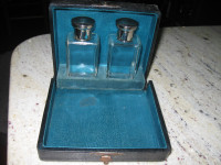 Victorian Perfume Bottles in Case